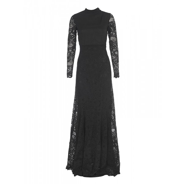 Stylish εμφανίσεις με ένα δαντελένιο φόρεμα-1