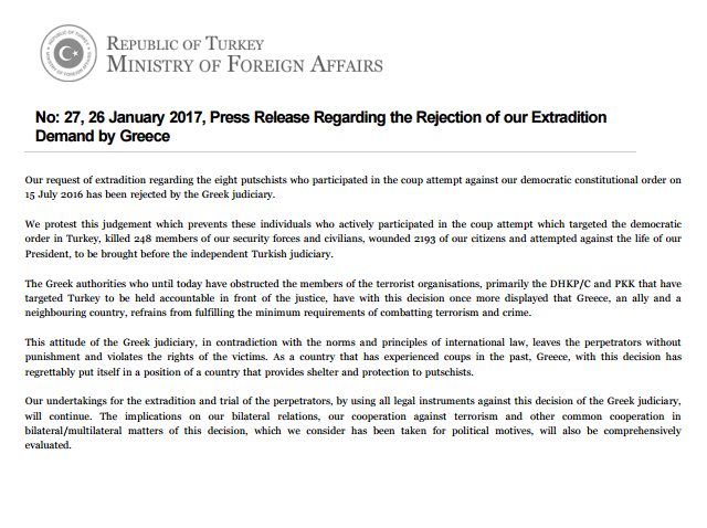 Οργή Αγκυρας μετά την απόφαση του Αρείου Πάγου για μη έκδοση των οκτώ αξιωματικών-1