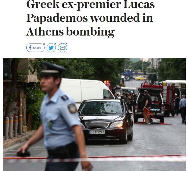 Τα ξένα μέσα για την τρομοκρατική επίθεση στον Λουκά Παπαδήμο-3
