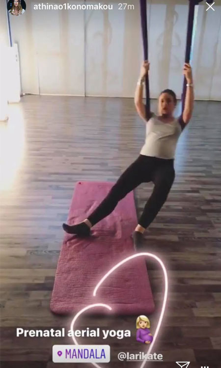 Δείτε την Αθηνά Οικονομάκου να γυμνάζεται στον πέμπτο μήνα της εγκυμοσύνης της-1