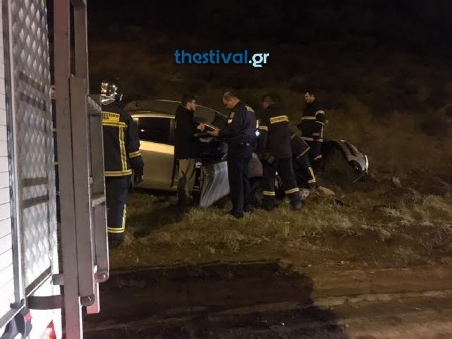 Αυτοκίνητο έπεσε σε αρδευτικό κανάλι έξω από τη Θεσσαλονίκη-1