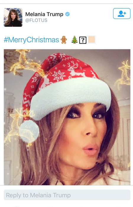 Χαμός με την χριστουγεννιάτικη σέλφι της Melania Trump-2