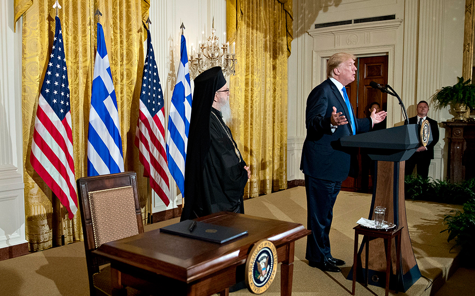 Ο πρόεδρος Ντόναλντ Τραμπ τίμησε την 25η Μαρτίου στον Λευκό Οίκο-2