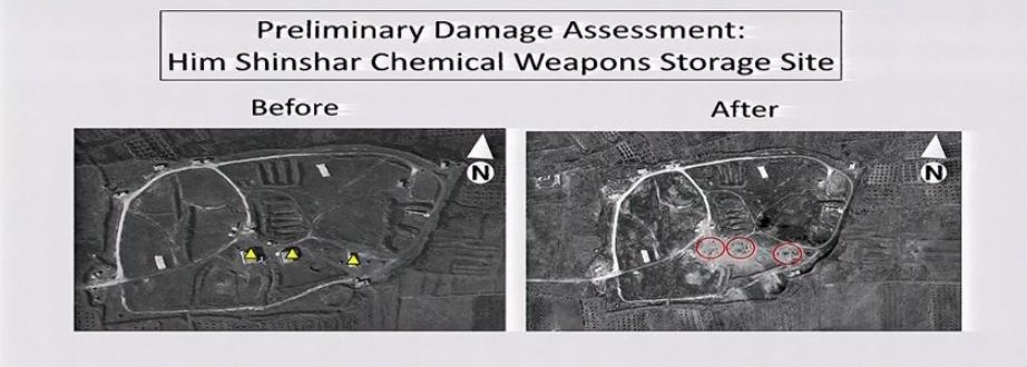 Φωτογραφίες πριν και μετά την πυραυλική επίθεση στη Συρία-1