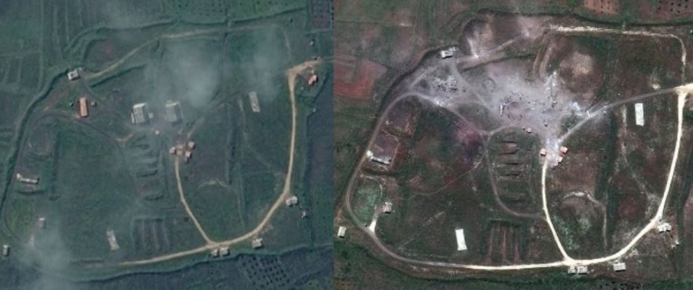 Φωτογραφίες πριν και μετά την πυραυλική επίθεση στη Συρία-4