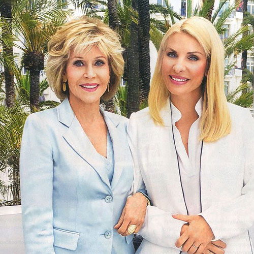 Όταν η Ελένη Μενεγάκη συνάντησε την ”θεά” Jane Fonda στις Κάννες-1