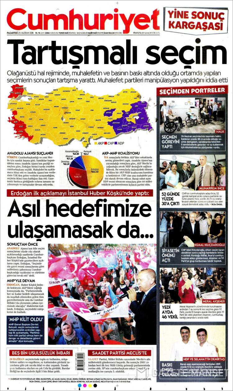 Πως «υποδέχθηκε» ο τουρκικός Τύπος τη νίκη Ερντογάν στον α’ γύρο-3