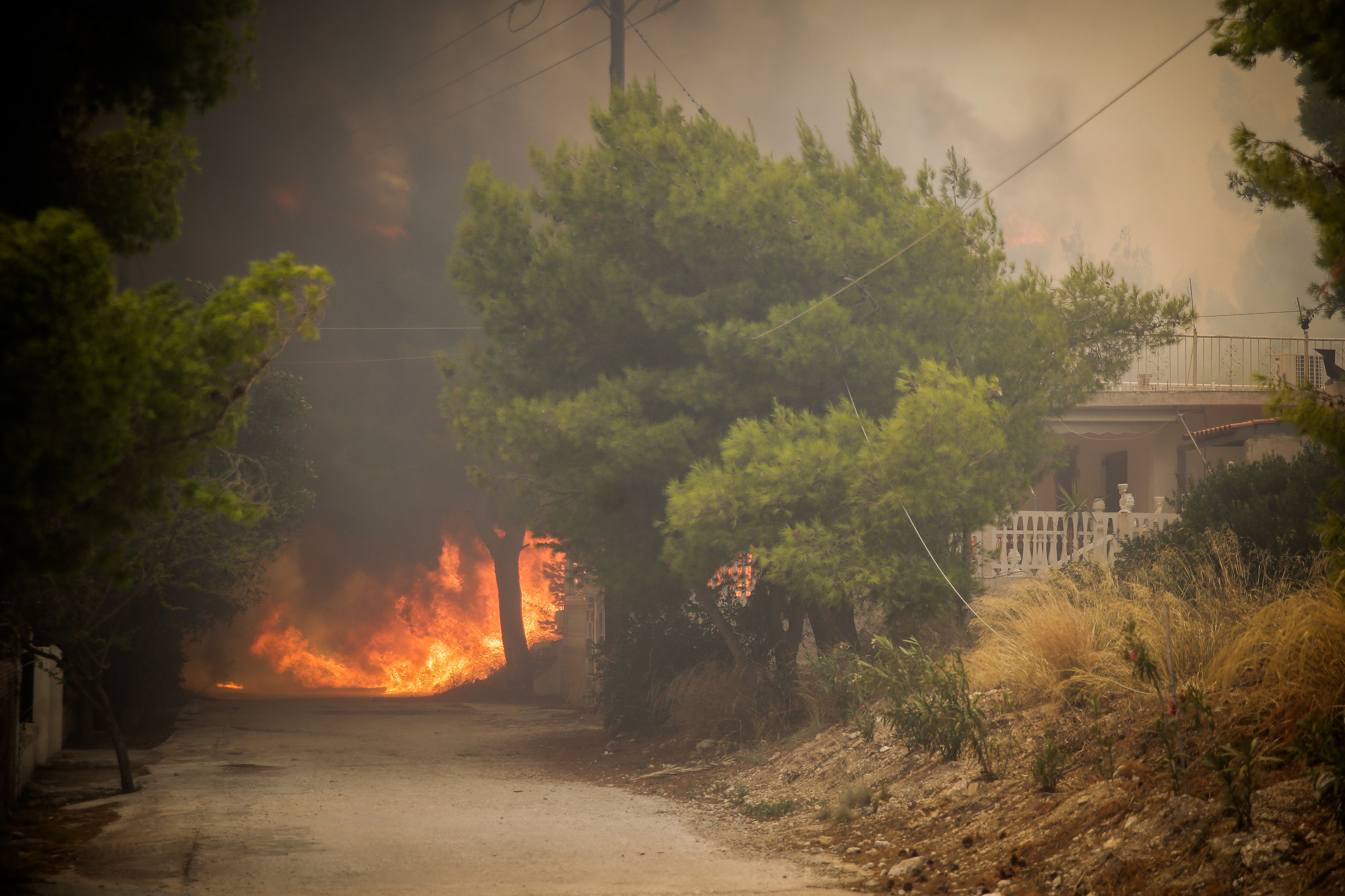 Στο έλεος της πυρκαγιάς η Κινέτα – Καίγονται σπίτια (βίντεο-φωτογραφίες)-3
