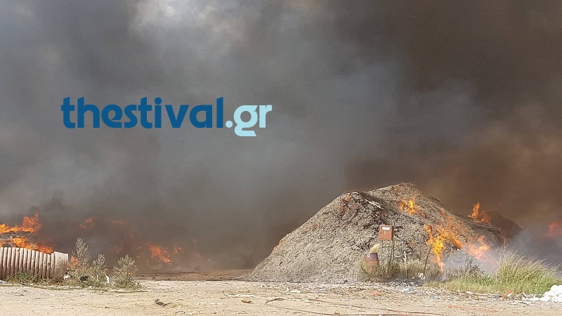 Θεσσαλονίκη: Υπό έλεγχο η πυρκαγιά σε αύλειο χώρο εργοστασίου (φωτογραφίες)-2