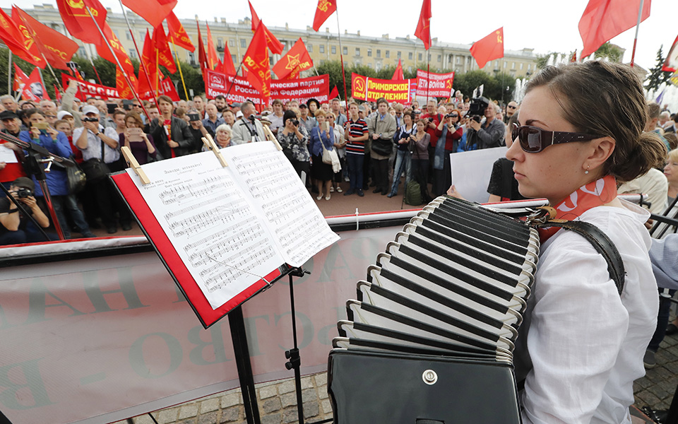 Στους δρόμους οι Ρώσοι κατά της μεταρρύθμισης του Πούτιν στο συνταξιοδοτικό-4