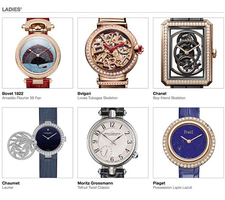 Ανακοινώθηκαν οι φιναλίστ για τα βραβεία ωρολογοποιίας GPHG 2018-2