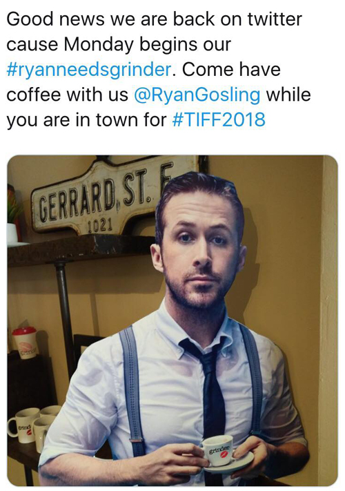 Mια ιδιοκτήτρια καφέ κάλεσε μέσω Twitter τον Ryan Gosling στο μαγαζί της, κι αυτός πήγε-2