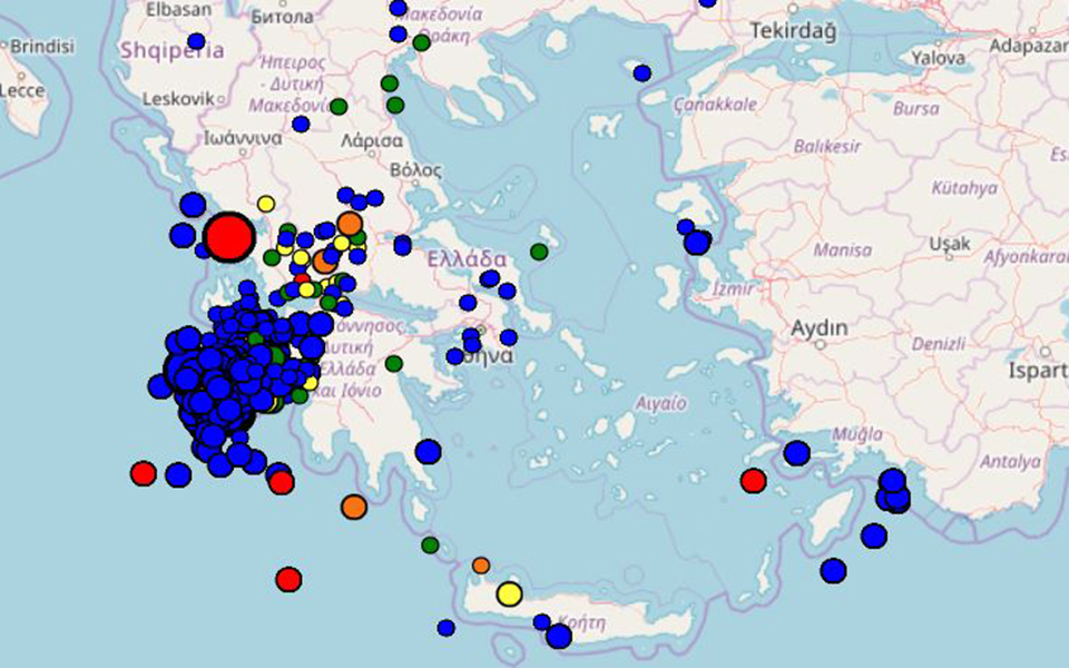 Νέες σεισμικές δονήσεις 4,4 και 5 Ρίχτερ στο Ιόνιο-1