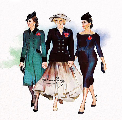 Νύφες και πεθερά -Σκιτσογράφος δείχνει πώς θα ήταν σήμερα η Νταϊάνα αν γνώριζε την Κέιτ και την Μέγκαν-2