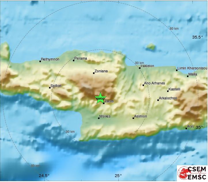 Ισχυρός σεισμός 5,2 Ρίχτερ στην Κρήτη-2