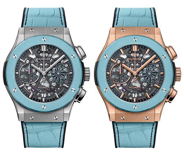 HUBLOT Classic Fusion 45mm Special Edition Aerofusion Chronograph «Mykonos Light Blue»-3