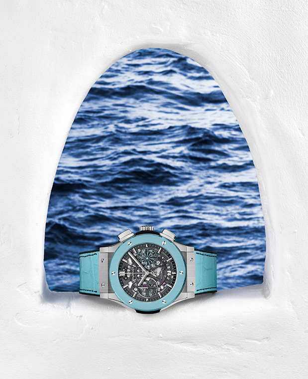 HUBLOT Classic Fusion 45mm Special Edition Aerofusion Chronograph «Mykonos Light Blue»-1