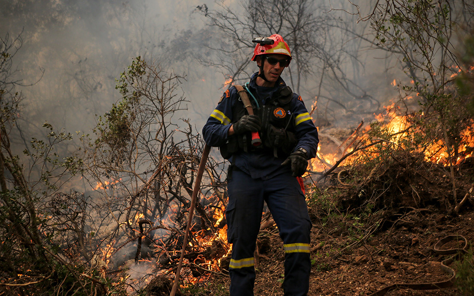 Ολονύχτια μάχη με τις φλόγες στην Εύβοια – Αντιπυρικές ζώνες με μπουλντόζες στα Ψαχνά (φωτογραφίες)-12