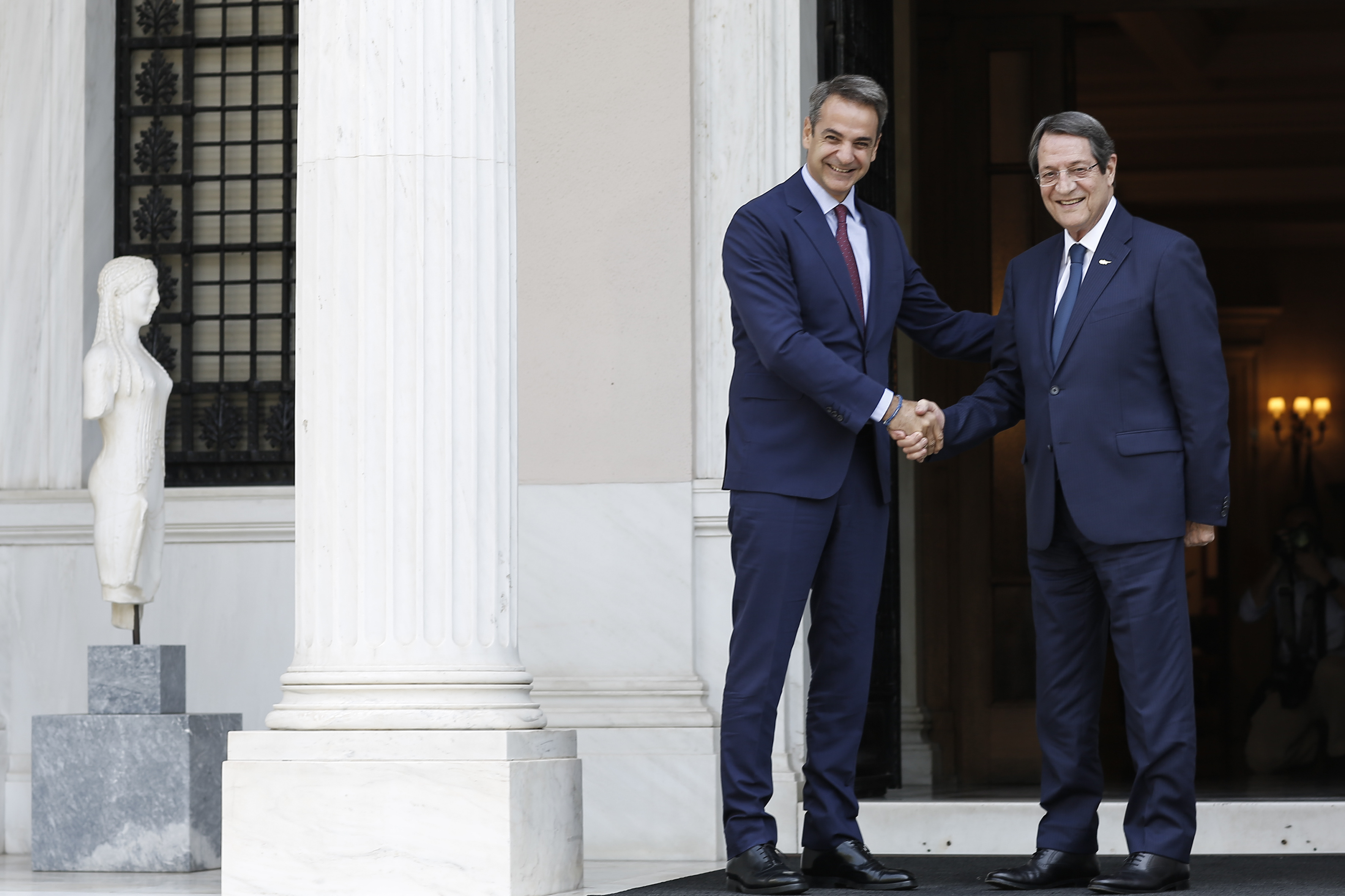 Κοινή γραμμή για την αντιμετώπιση των τουρκικών ενεργειών συμφώνησαν Μητσοτάκης – Αναστασιάδης-1