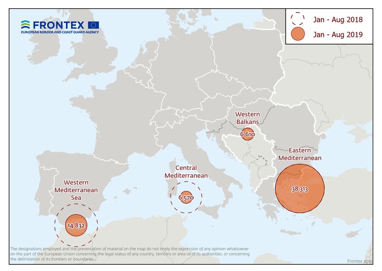 Frontex: 9.300 αφίξεις μεταναστών και προσφύγων στην Ελλάδα τον Αύγουστο-1