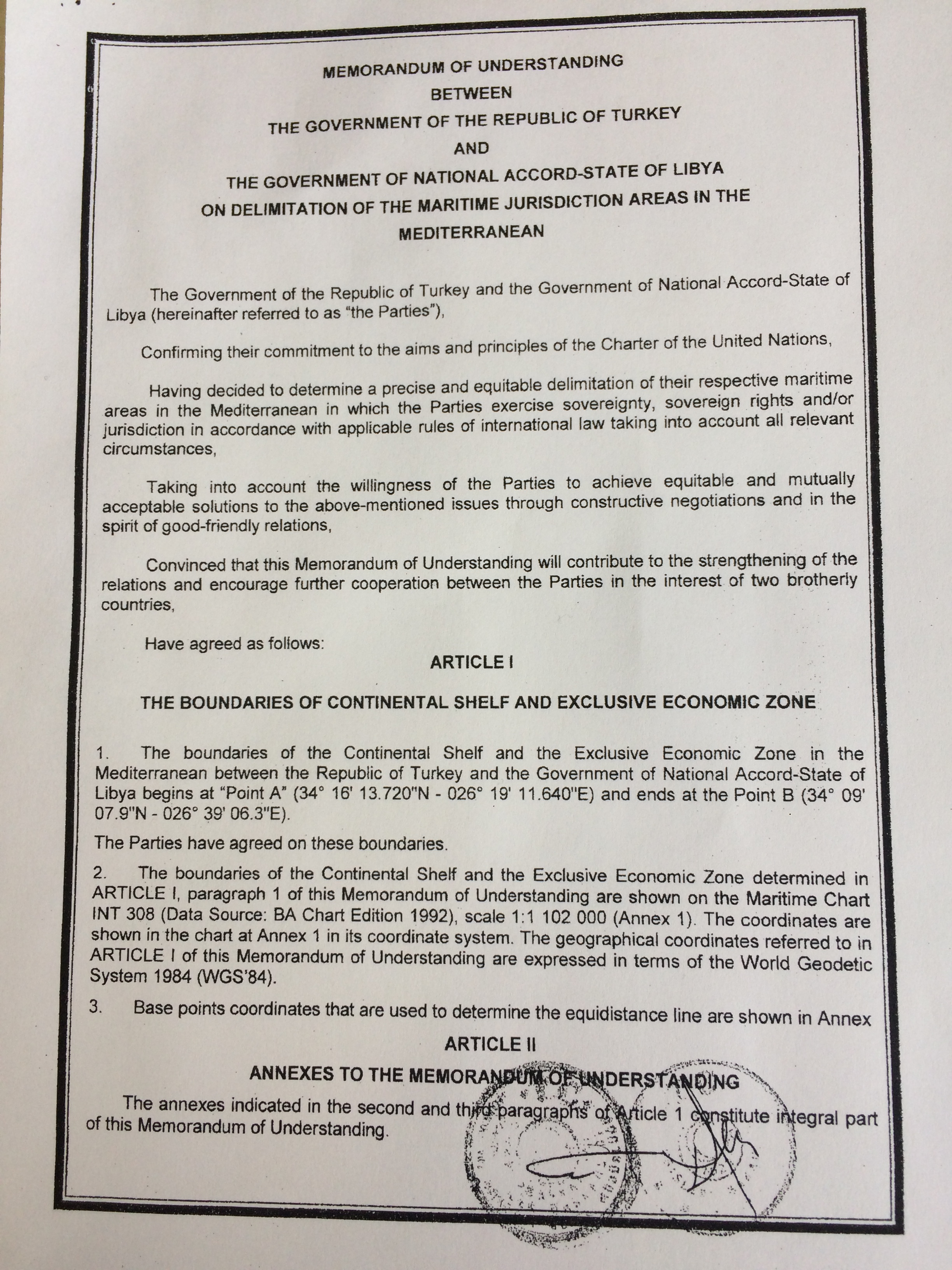 Στα χέρια της Αθήνας το μνημόνιο Τουρκίας και Λιβύης-Το πλήρες κείμενο-2
