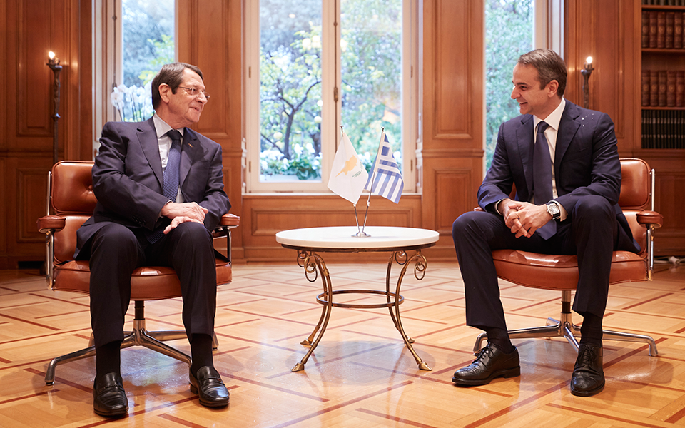 Συνάντηση Κυρ. Μητσοτάκη-Ν. Αναστασιάδη: Επιστέγασμα της τριμερούς συνεργασίας στην ενέργεια ο EastMed-1