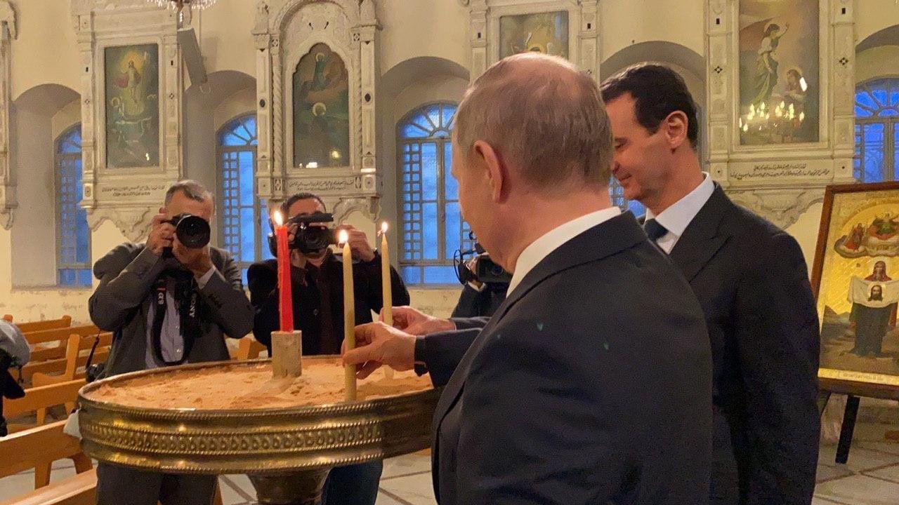 Συρία: Τον ιστορικό ελληνορθόδοξο ναό της Παναγίας στη Δαμασκό επισκέφθηκαν Πούτιν και Ασαντ-1