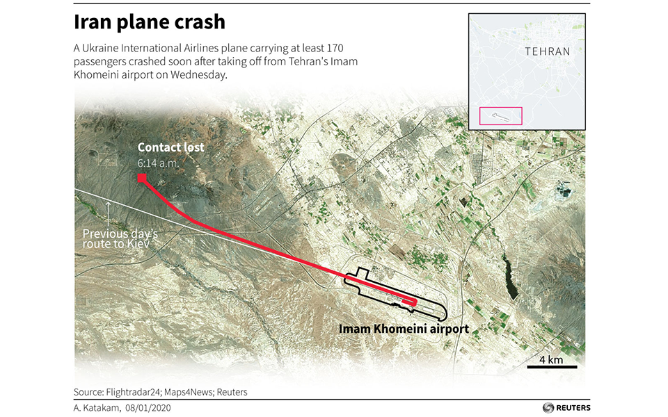 Συντριβή ουκρανικού Boeing στο Ιράν – Το αεροσκάφος είχε περάσει τεχνικό έλεγχο πριν από δύο μέρες (βίντεο – φωτογραφίες)-1