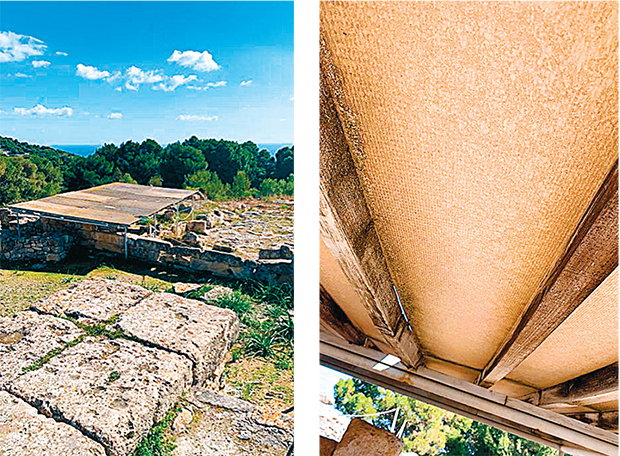 «Αρχαίο» στέγαστρο από αμίαντο στον ναό της Αφαίας-2