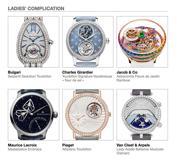 Οι 84 υποψηφιότητες για το Grand Prix d’Horlogerie της Γενεύης 2020-3