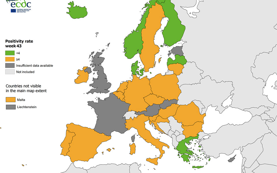 ECDC: Πώς τοποθετείται η Ελλάδα στον επιδημιολογικό χάρτη-3