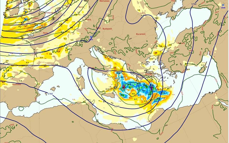 Κακοκαιρία: Δείτε ποιες περιοχές θα πληγούν απόψε-1