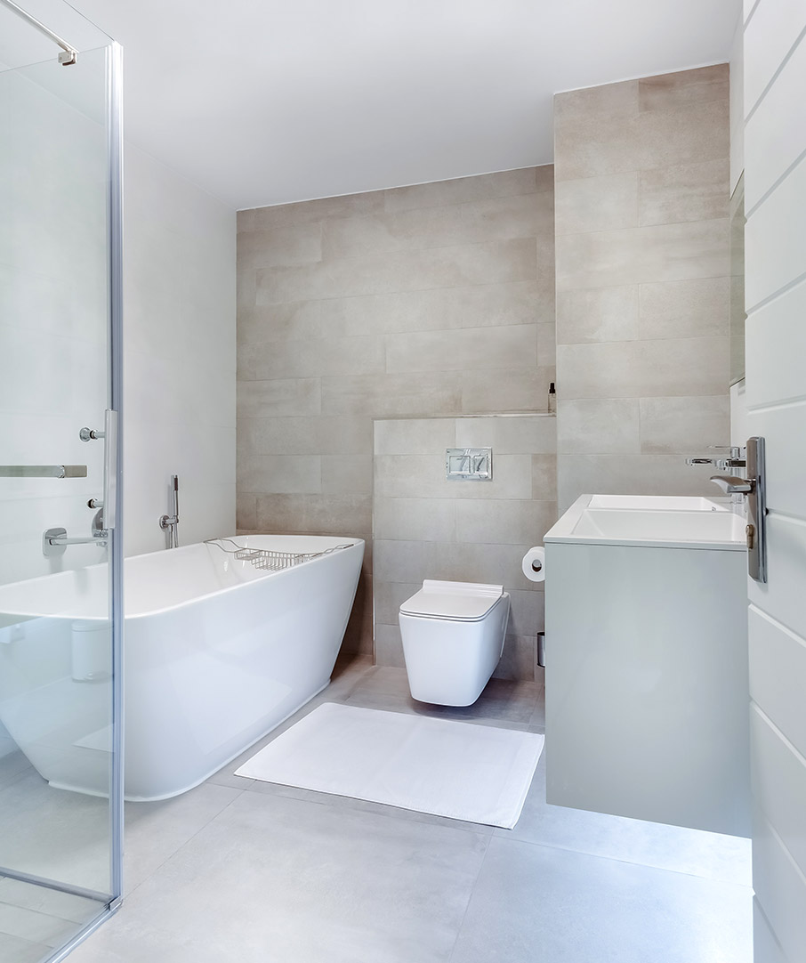 Μοντέρνο μπάνιο χωρίς πλακάκια-1