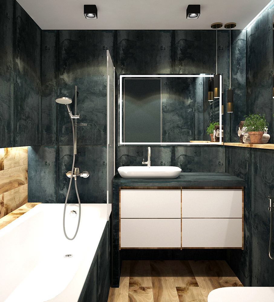 Μοντέρνο μπάνιο χωρίς πλακάκια-4