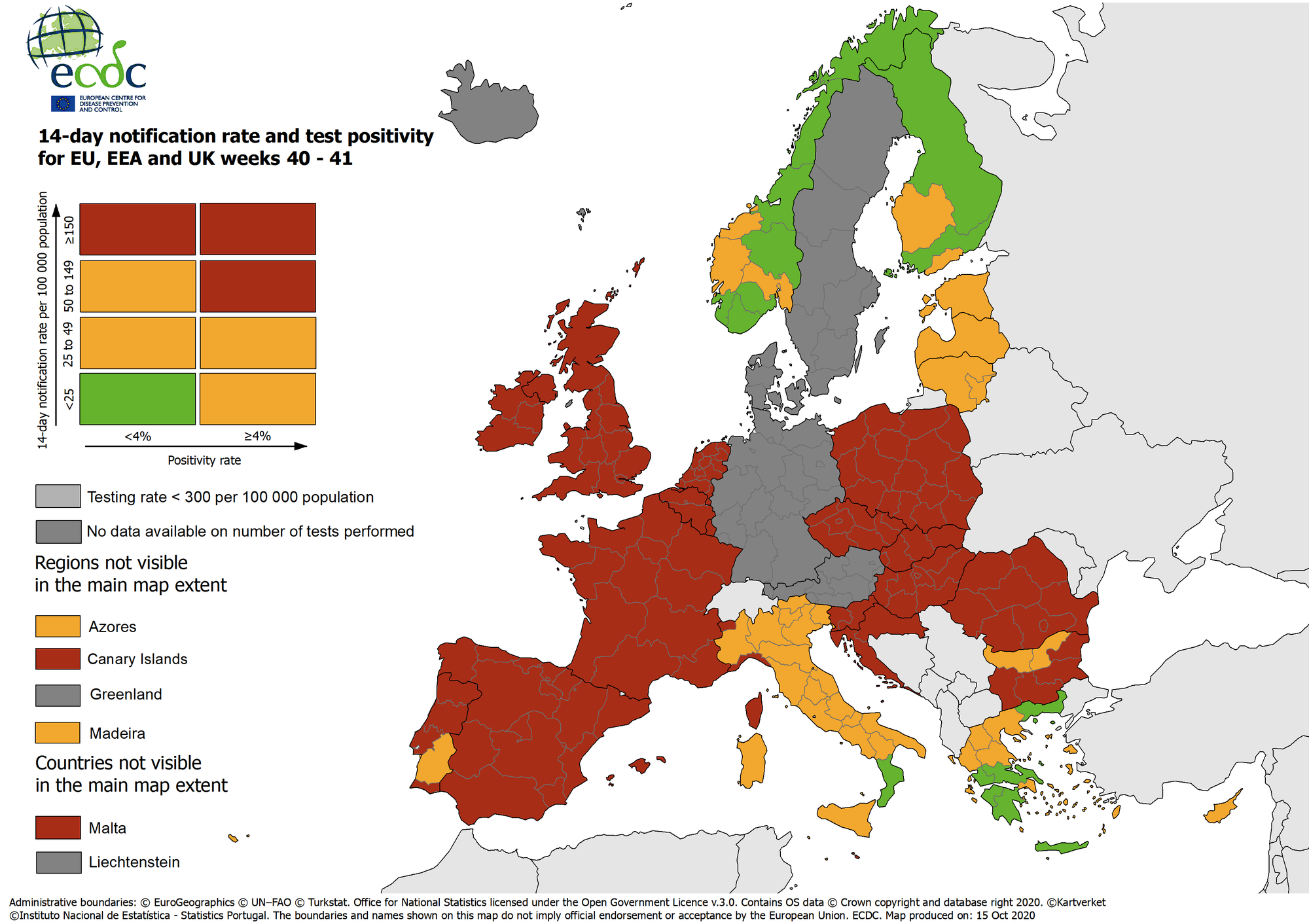 ECDC: Στο κόκκινο η Ευρώπη στο νέο χάρτη – Εν μέρει πράσινη η Ελλάδα-1