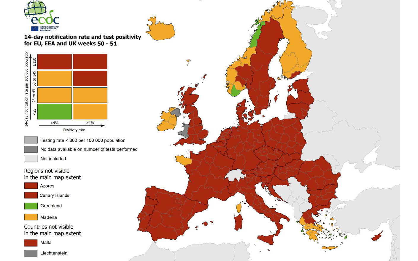 Δείκτης θετικότητας: «Πράσινη» η Ελλάδα στον χάρτη του ECDC-2