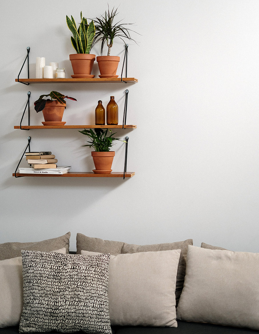 Μοντέρνες ιδέες για διακόσμηση τοίχου πάνω από τον καναπέ-1