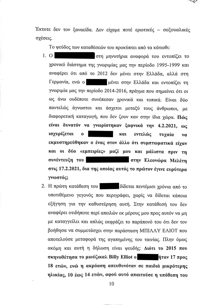 To υπόμνημα Λιγνάδη – Tι απαντά στις κατηγορίες για βιασμούς-10