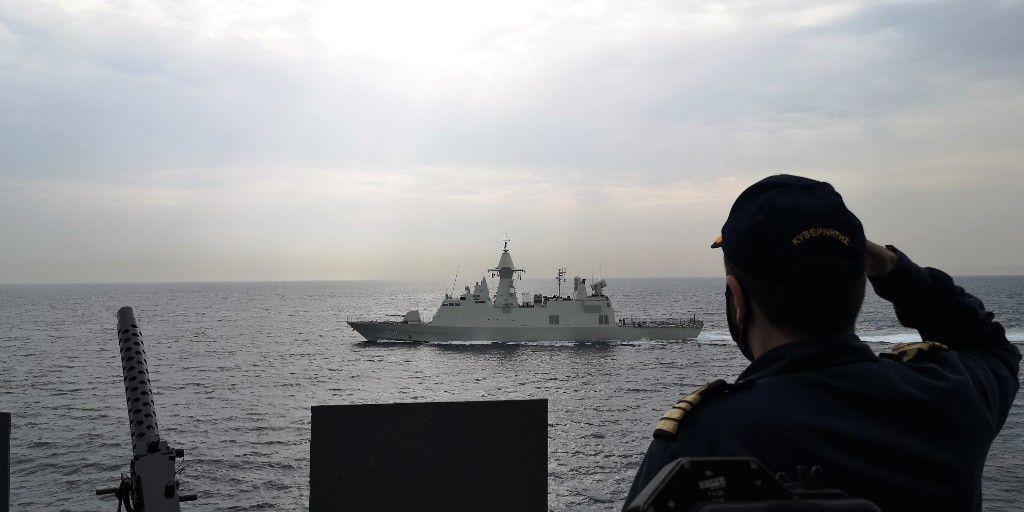 Εικόνες από τη συνεκπαίδευση της φρεγάτας «Ύδρα» με πλοία των Ηνωμένων Αραβικών Εμιράτων-3