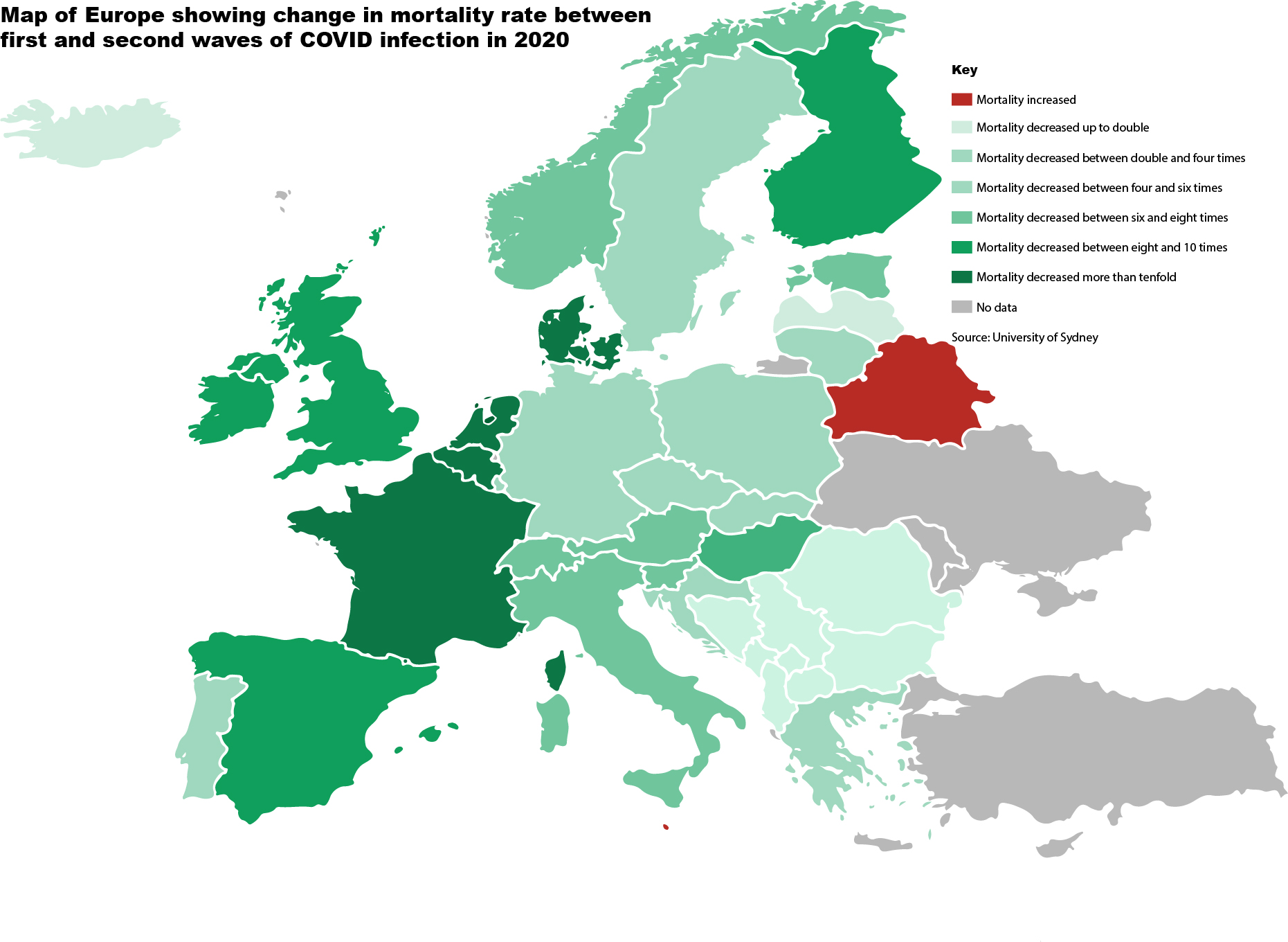Η θνητότητα μειώθηκε σε όλες χώρες της Ευρώπης πλην Λευκορωσίας-1