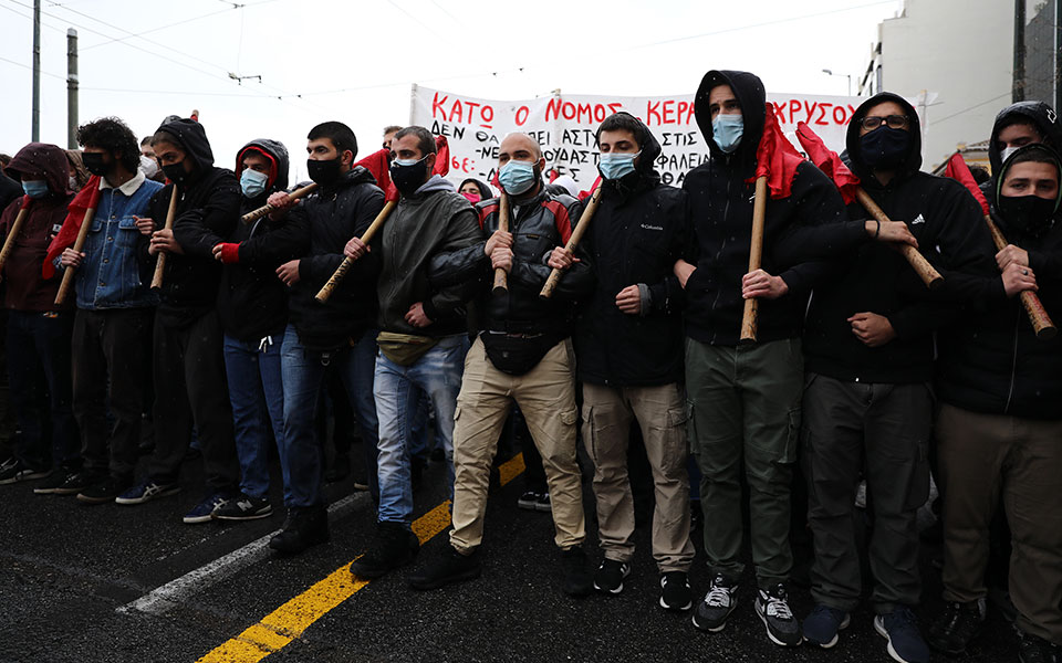 Συλλαλητήριο στο κέντρο της Αθήνας κατά της Πανεπιστημιακής Αστυνομίας-1
