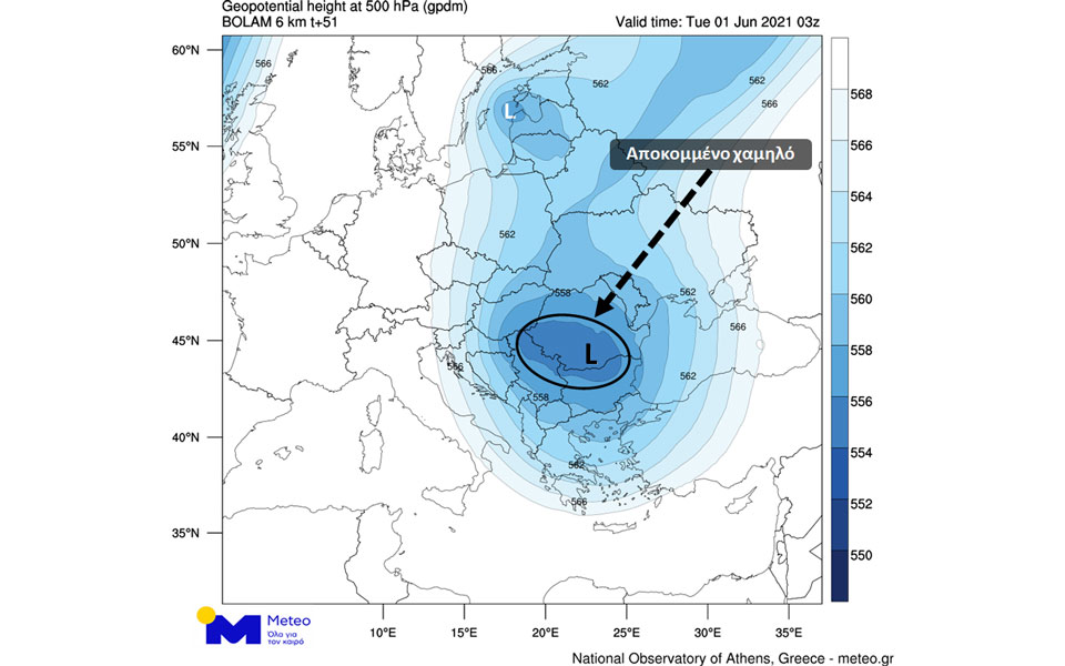 Καιρική αστάθεια την πρώτη εβδομάδα του Ιουνίου – Αποκομμένο χαμηλό στα Βαλκάνια-1