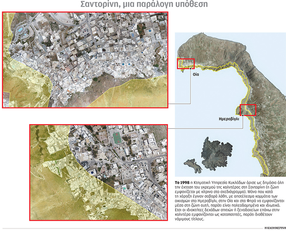 Κτηματολόγιο – Σαντορίνη: Δημόσια έκταση και η… καλντέρα-1