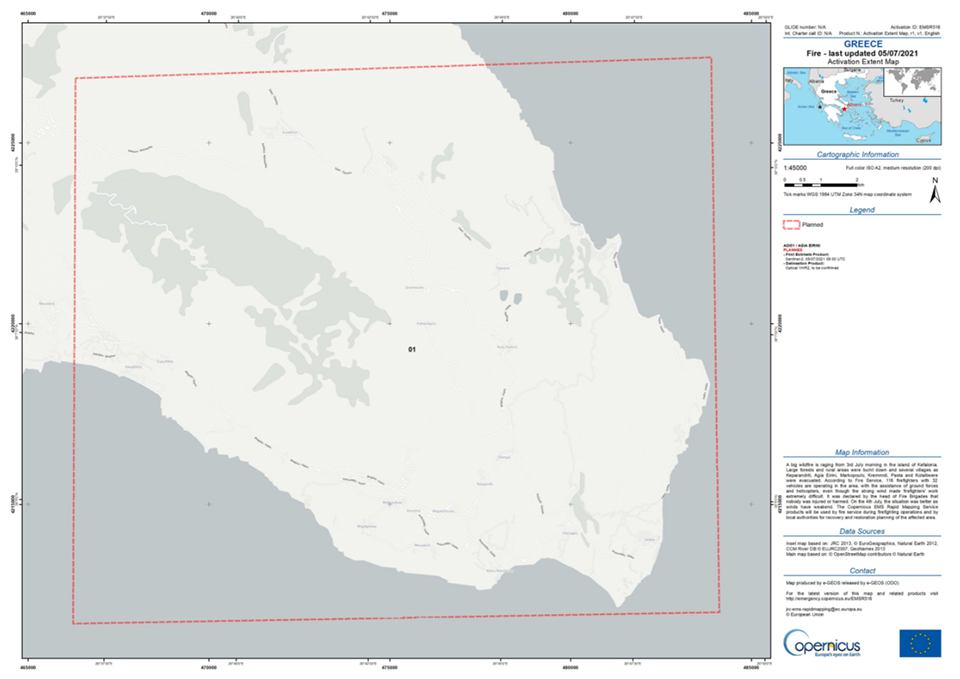 Κεφαλονιά: Ενεργοποιήθηκε ο «Κοπέρνικος» για τη χαρτογράφηση της καμένης έκτασης-1