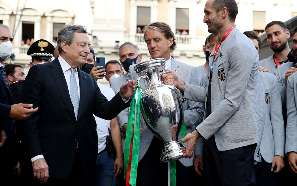 Ιταλία: Η Squadra Azzurra στο κυβερνητικό μέγαρο Παλάτσο Κίτζι-1