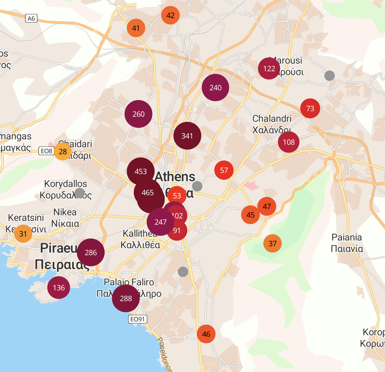 «Συναγερμός» από τον καπνό στην Αττική: Επιβλαβή σωματίδια στην ατμόσφαιρα-1