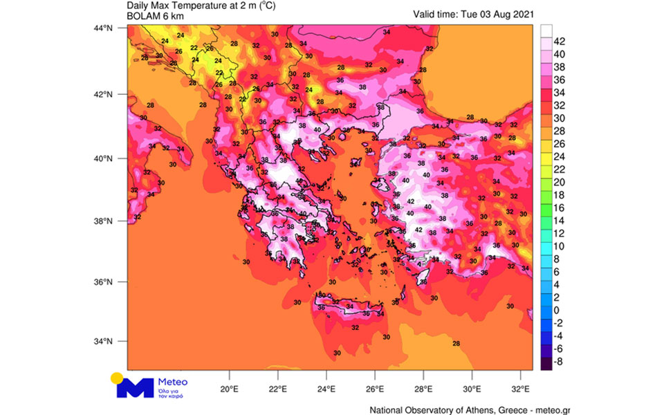 Καύσωνας: Έως 44-46 βαθμούς οι θερμοκρασίες και σήμερα-1