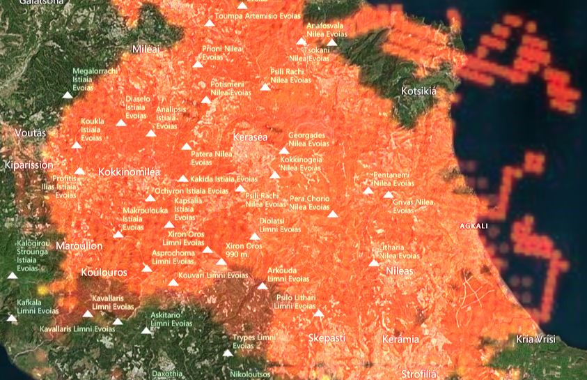 Live: Η πύρινη επέλαση στην Ελλάδα από δορυφόρο-1