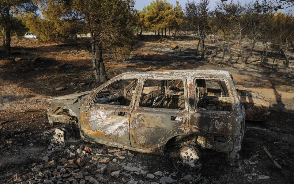 Φωτιά στη Νέα Μάκρη: Σε ύφεση το μέτωπο – Εικόνες καταστροφής-7