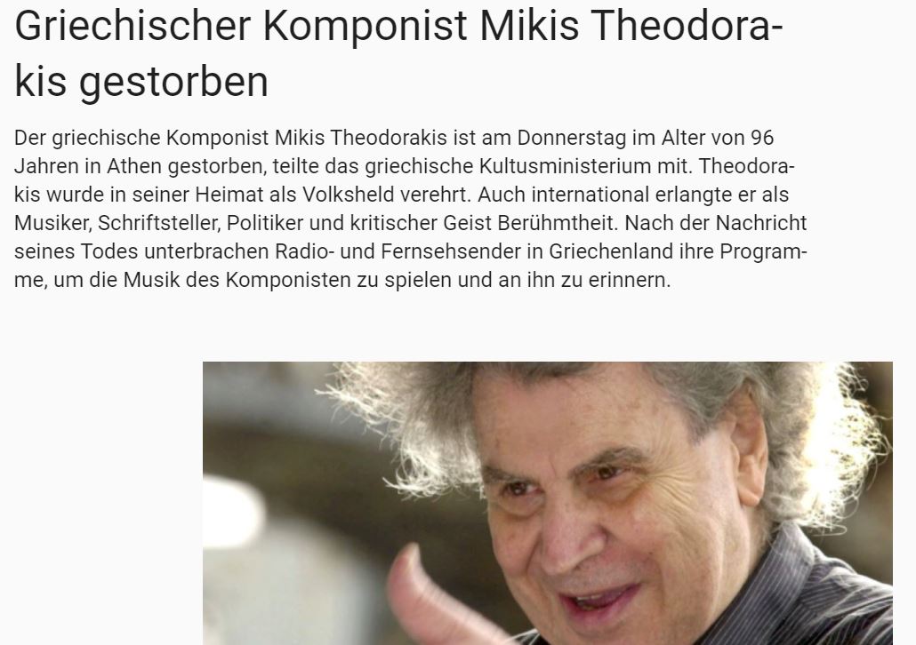 Μίκης Θεοδωράκης: Τα διεθνή ΜΜΕ αποχαιρετούν τον κορυφαίο Έλληνα συνθέτη-8